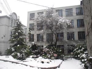 学校二号楼雪景