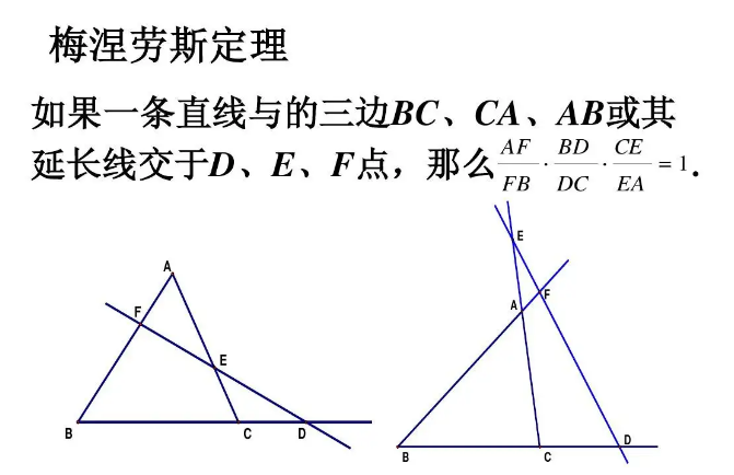 梅涅劳斯定理