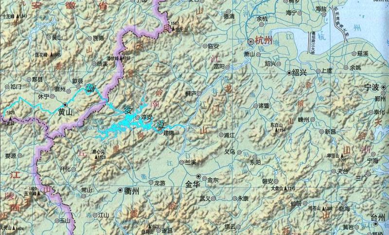 新安江在钱塘江流域的位置