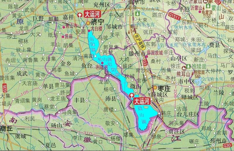 编辑1位置境域京杭运河水系所属水系山东省南部微山县地理位置1266