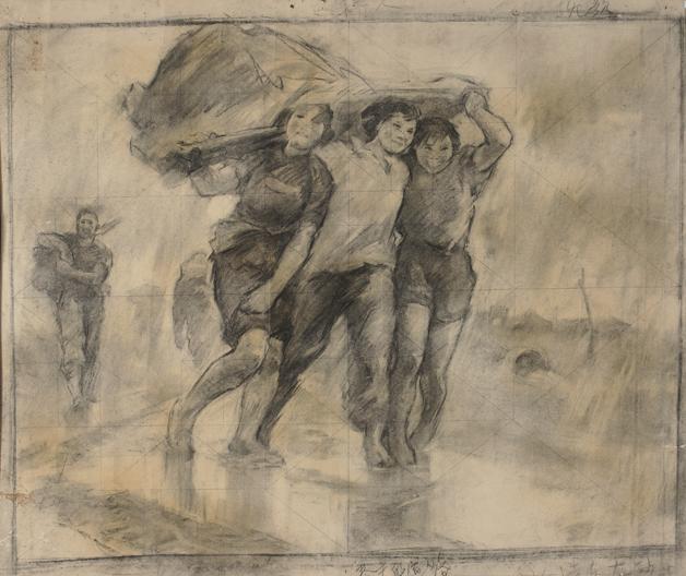 汤小铭作者创作草图纸本素描画作类型1963创作年代《春天的道路》中文