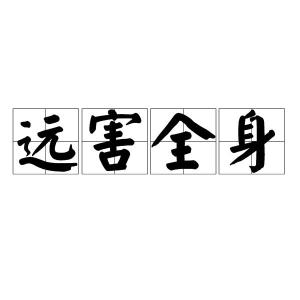 漢語成語,拼音是yuǎn hài quán shēn,意思是促使自身,遠離禍害