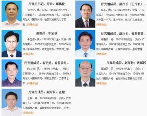 广东省农业厅领导编制