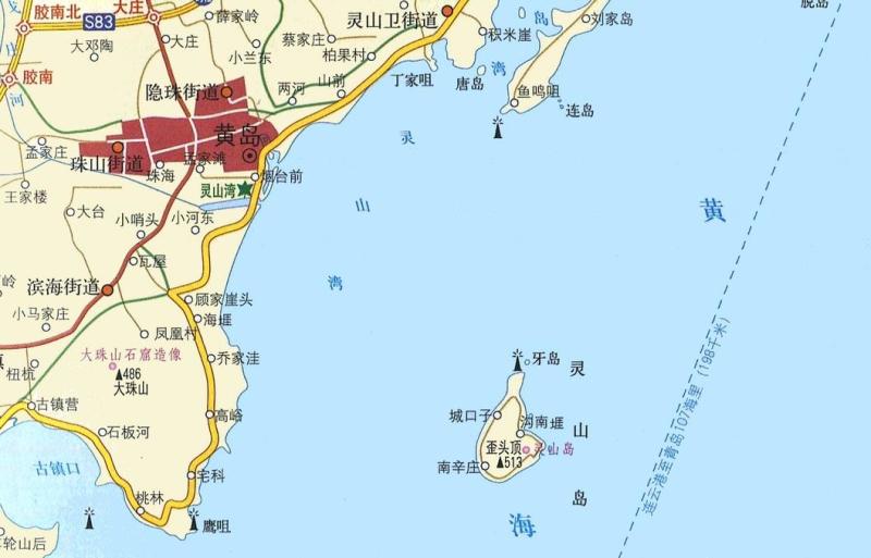 灵山岛在黄岛区的位置