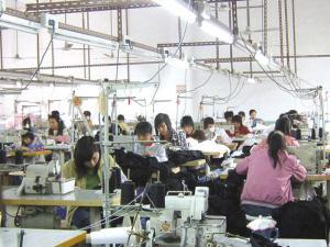 园区的服装加工