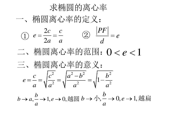 椭圆离心率