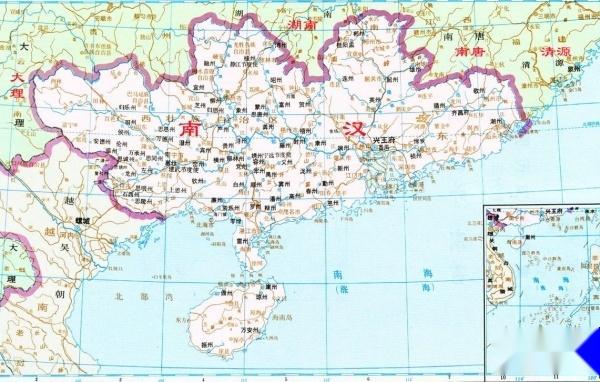 南汉疆域图