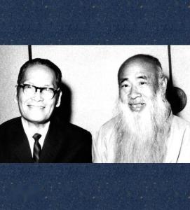 黄君璧（左）与张大千
