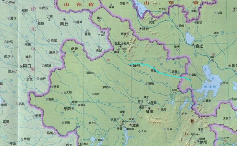 新汴河在淮河流域的位置
