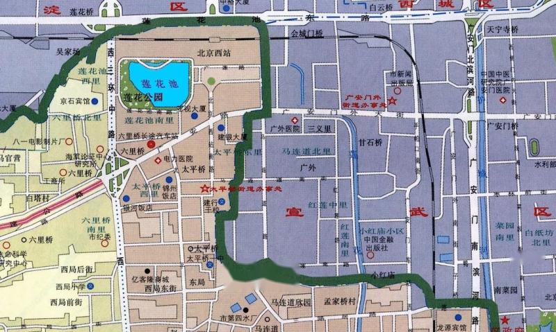 莲花池在北京市的位置