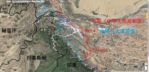 克什米尔的三方实际控制线