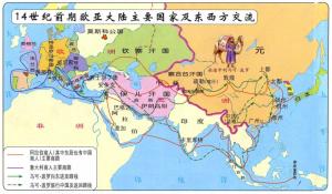 从海路护送阔阔真远嫁伊儿汗国路线