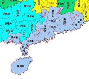 广州府及广东省历史地图