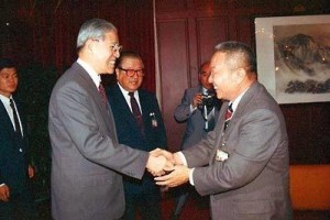李登辉会见民进党主席黄信介
