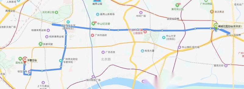 广州公交2路线路图