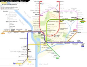 华盛顿地铁线路图