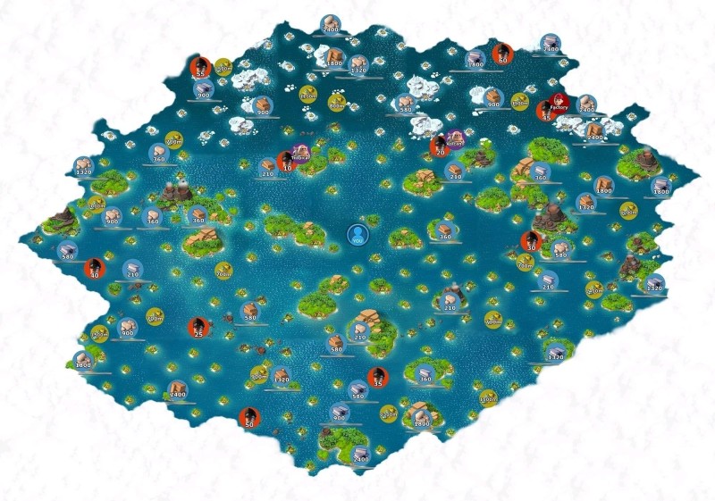 海岛分布示意图
