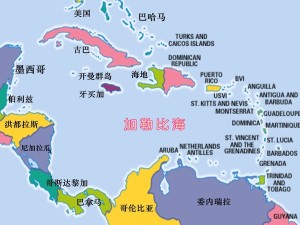 加勒比海位置图片