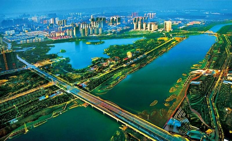 新汴河起点（截沱河处，左侧为沱河下游）