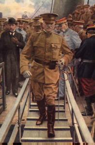 1917年的潘兴将军在法国登陆