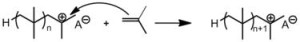 碳正离子继续攻击单体，碳链增长