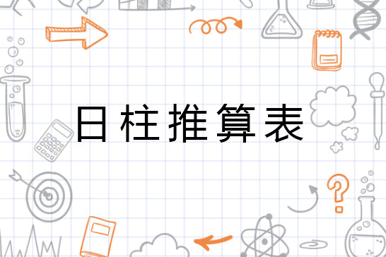日柱推算表 推算日干支的表格 搜狗百科