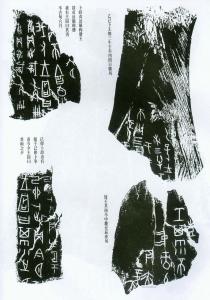 龟甲上的甲骨文