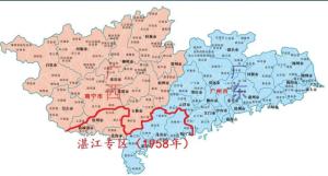 湛江专区地图