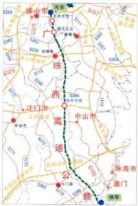 广珠西线高速公路图