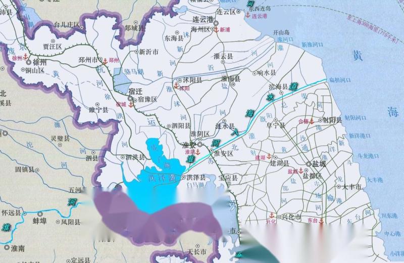 淮河入海水道的位置及干流走向