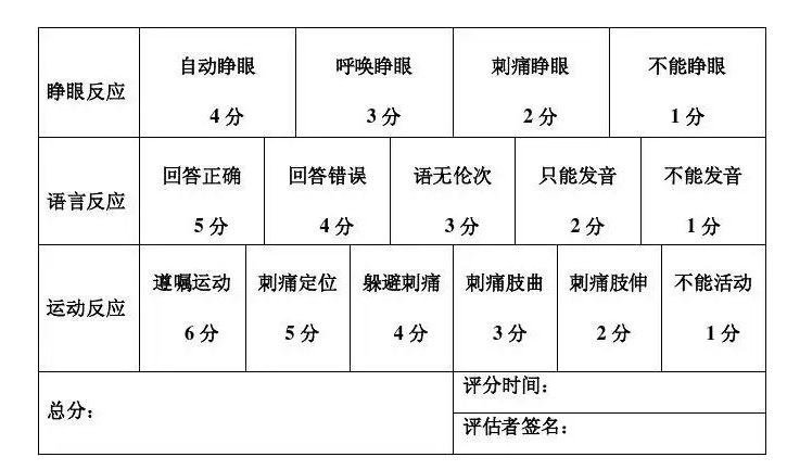 格拉斯哥昏迷评分PPT图片