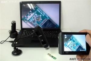 便携式显微镜移动检测示意图