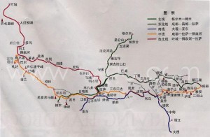 西藏地区公路路线图