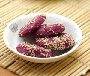 鸡蛋紫薯饼