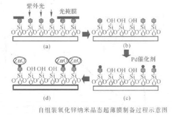 自组装氧化锌纳米晶态超薄膜制备过程示意图