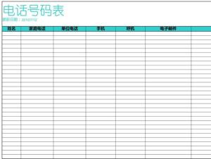 电子表格