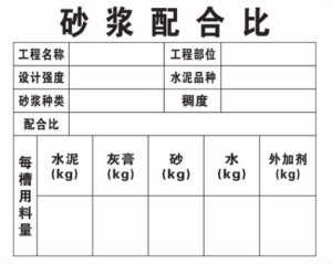施工配合比