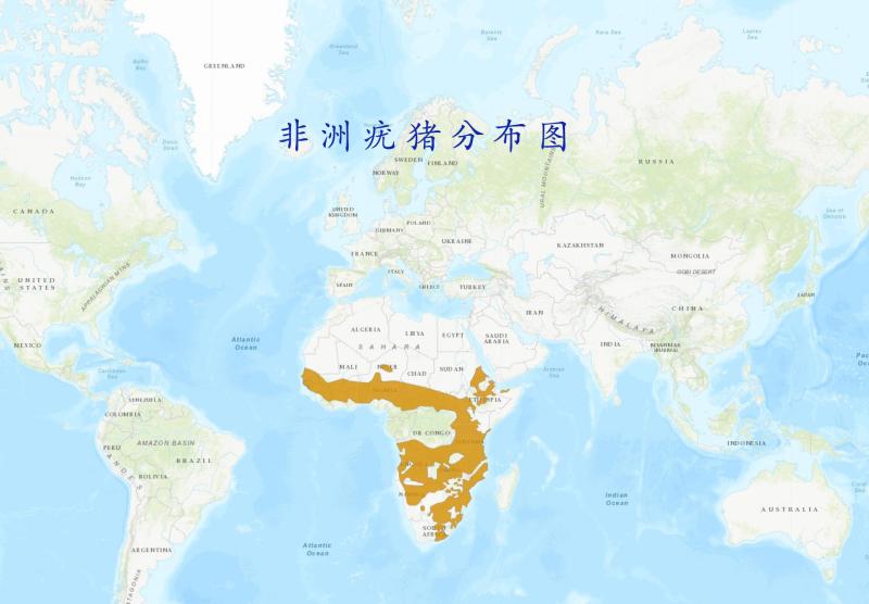 非洲疣猪分布图