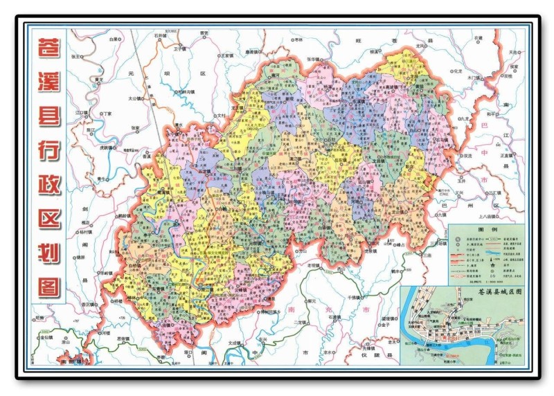 苍溪县行政区划地图
