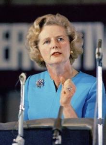 对阿根廷持强硬态度的英国首相撒切尔夫人