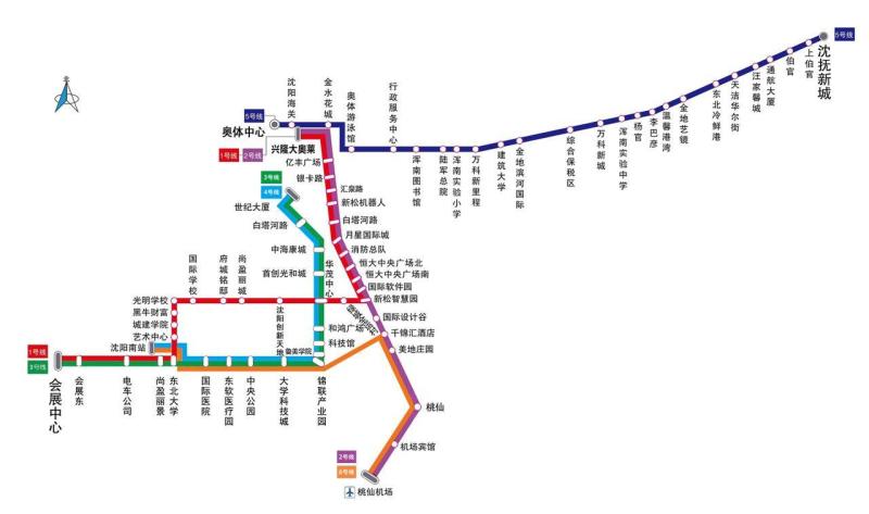 沈阳现代有轨电车线路图