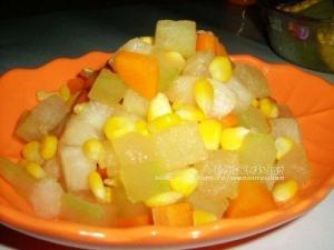 青椒炒玉米照片