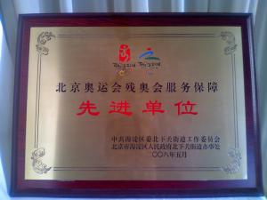2008北京奥运会残奥会服务保障先进单位