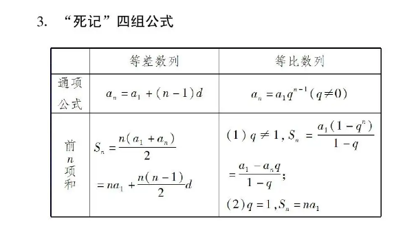 等差数列公式小学图片