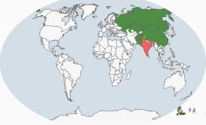 白冠攀雀(分布图)