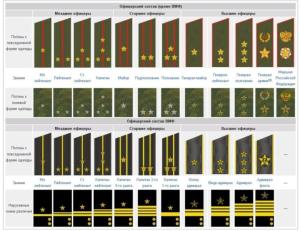 俄军军衔制度图片