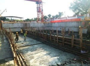 广州地铁21号线施工现场