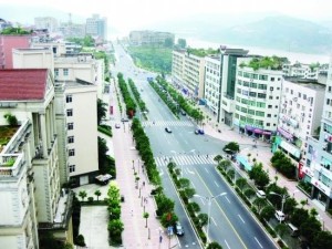 丰都县城区一角