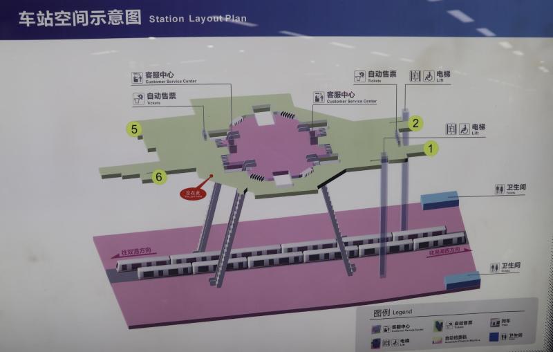 八一馆站车站结构图（2020年7月）