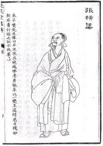 张载题跋立像